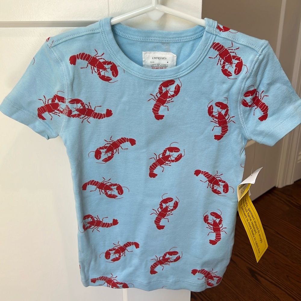 Crewcuts by J Crew lobster pajama set (shirt and shorts)